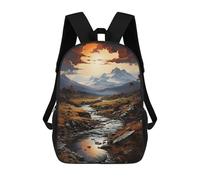 sinyumoney Storm over Patagonia Children's School Backpack 3D Printed for Kids Travel Rucksacks Book Bags Kids School Bag 17inch