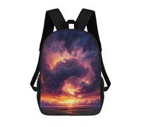 sinyumoney Stormy Sunset School Backpack Water Resistant Travel Backpack Computer Bag for Girls Boys Teenage 17inch