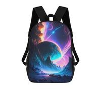 sinyumoney Stream Of Aurora Planet School Backpack Lightweight Schoolbag Dayback Bookbag College for Teenage Girls Boys Women Men 17inch