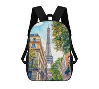 sinyumoney Street View Backpack School Bag Backpack For Girls Boys Backpacks Large Capacity Kids Backpack Lightweight School Bags For Kids Students 17inch