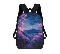 sinyumoney Street View Mountains Backpack School Business Laptop Rucksack Bag Unisex Casual Daypack for Teenage Girls Boys Women Men 17inch