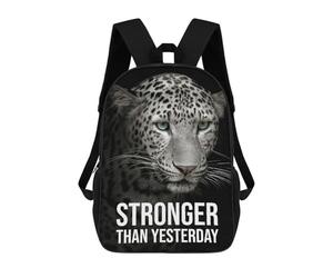 sinyumoney Stronger Than Yesterday Backpack School Bag Large Lightweight Casual Backpack for Campus Outdoor Travel Sports 17inch