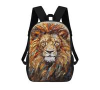 sinyumoney Stunning Lion Mosaic Artwork School Backpack Large School Backpack for Boys for Campus Outdoor Travel Sports 17inch