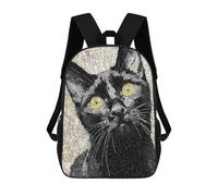 sinyumoney Stunning Mosaic Cat Art Print Backpack School Lightweight Airport College Students Back Pack for School/Work/Travel 17inch