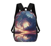 sinyumoney Stunning Sunset Reflections Backpack School Water Resistant Travel Backpack Computer Bag - Perfect for Travel, Work And Daily Use 17inch