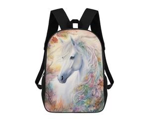 sinyumoney Stunning White Horse Backpack School Bag Travel College Rucksack Backpacks for Campus Outdoor Travel Sports 17inch