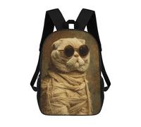sinyumoney Stylish Cat in Sunglasses Backpack School Daypacks Business Backpack Water Resistant Bookbag for Camping Outdoor Adventures And Daily Travel 17inch