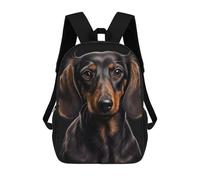 sinyumoney Stylish Dachshund Portrait Artwork Backpack School Bag Lightweight Casual Daypack School Backpacks for Girl, Teen Girls 17inch