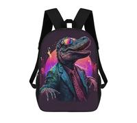 sinyumoney Stylish Dinosaur Art Print Backpack for School 3D Printed Boys Girls School BagChildren Bookbag Travel Rucksack 17inch