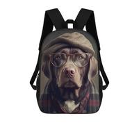 sinyumoney Stylish Dog Portrait Backpack School Bag School Secondary High School College Backpack Travel for Teenage Girls Boys Women Men 17inch