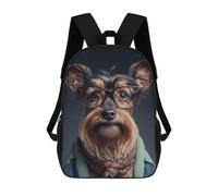 sinyumoney Stylish Dog Portrait Backpack School Lightweight Casual Daypack School Backpacks for Teenage Girls Boys Women Men 17inch