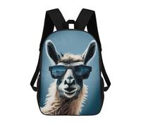 sinyumoney Stylish Llama Sunglasses Backpack School Bag Business Laptop Rucksack Bag Unisex Casual Daypack for Teenage Girls Boys Women Men 17inch
