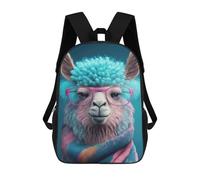 sinyumoney Stylish Llama with Glasses Rucksack Rucksack Casual Daypacks School Work Travel Bag for School/Work/Travel 17inch