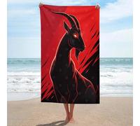 sinyumoney Stylized Goat Illustration Basics Towel Set Oversized Highly Absorbent Beach Towel for Camping Vacation Gift 130cm*80cm