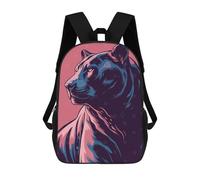 sinyumoney Stylized Panther Portrait Backpack School Bag Business Laptop Rucksack Bag Unisex Casual Daypack for Teenage Girls Boys Women Men 17inch