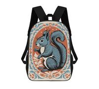 sinyumoney Stylized Squirrel Portrait Children’s Backpack Girls Boys, 17 Inch Rucksack Bag, Daypack, Primary School, Perfect for Back to Kids