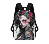 sinyumoney Sugar Skull Girl Backpack School Business Durable Laptop Bag for Camping Outdoor Adventures And Daily Travel 17inch