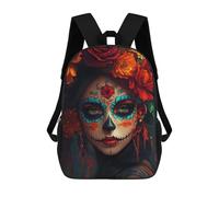 sinyumoney Sugar Skull Woman Children's School Backpack Fashion Casual Children's Backpacks 3D Printed School Bags Boy Large Backpack 17inch