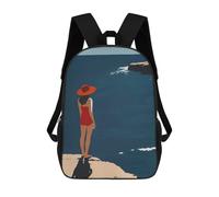 sinyumoney Summer Holidays School Backpack Water Resistant School Bag Business Backpack for Boys/Girls/Teenagers 17inch