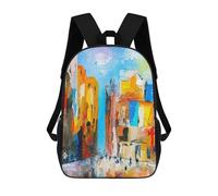 sinyumoney Summer in The City Backpack School Large School Backpack for Boys - Perfect for Travel, Work And Daily Use 17inch