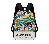 sinyumoney Summer Jazz Fest NYC Rucksack Travel College Rucksack Backpacks for Campus Outdoor Travel Sports 17inch