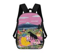 sinyumoney Summer Picnic in The Park School Backpack Lightweight Airport College Students Back Pack for Boys/Girls/Teenagers 17inch