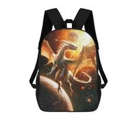 sinyumoney Sunfire Sovereign Dragon Backpacks Kids School Backpack Fashion School Bag 3D Printed School Bag for Boys Elementary And Middle School Students 17inch