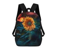 sinyumoney Sunflower 8 Children's Backpacks School Backpack 3D Printed for Kids Travel Rucksacks Book Bags Kids 17inch School Bag