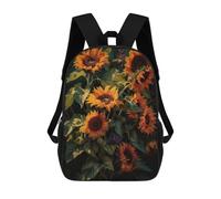 sinyumoney Sunflower Bouquet Backpack School Bag Rucksack for Girls Boys Backpacks Large Capacity Kids Back Pack Lightweight School Bags for Children Students 17inch