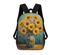 sinyumoney Sunflower Bouquet Oil Painting-1 School Bags Computer Rucksack for School/Work/Travel for Camping Outdoor Adventures And Daily Travel 17inch