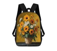 sinyumoney Sunflower Bouquet Painting-4 School Backpack 3D Printed Children's 17inch Backpacks Bag Bookbag for Kids Boy Girl Book Bags Kids School Bag Travel Rucksacks