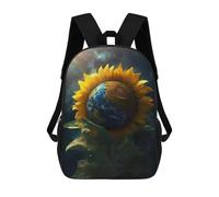 sinyumoney Sunflower Earth Galaxy Sun Backpack School Work Laptop Backpack Rucksack Bag for Men, Women & Teenage Boys 17inch