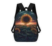 sinyumoney Sunflower Earth Space Children's Backpacks School Backpack 3D Printed for Kids Travel Rucksacks Book Bags Kids 17inch School Bag