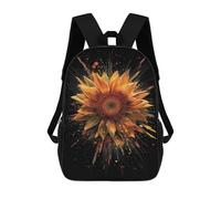 sinyumoney Sunflower Energy Burst School Backpack Water Resistant Travel Backpack Computer Bag for Men, Women & Teenage Boys 17inch