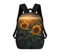 sinyumoney Sunflower Field Clouds Backpack School Bag Large School Backpack for Boys for Teenage Girls Boys Women Men 17inch