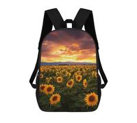 sinyumoney Sunflower Field Sunset-4 School Backpack for Girls 17inch Casual Daypack Lightweight Rucksack Boy Girl Backpack for Middle School Students