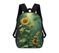 sinyumoney Sunflower Garden Painting Backpack School Daypacks Business Backpack Water Resistant Bookbag for Boys/Girls/Teenagers 17inch