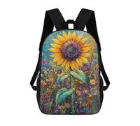 sinyumoney Sunflower Garden Painting Backpack School Water Resistant Travel Backpack Computer Bag - Perfect for Travel, Work And Daily Use 17inch