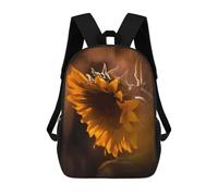 sinyumoney Sunflower Ghost Backpack School Bag Rucksack Casual Daypacks School Work Travel Bag for Men, Women & Teenage Boys 17inch