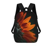 sinyumoney Sunflower Profile Children's School Backpack 3D Printed for Kids Travel Rucksacks Book Bags Kids School Bag 17inch