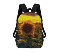 sinyumoney Sunflower Sunset Painting Backpack 3D Printed School Bag For Boys High Capacity Travel Backpacks Book Bags Boys School Bag Mochila 17inch