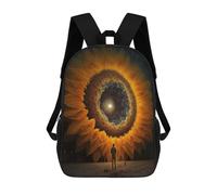 sinyumoney Sunflower's Whisper Kids Backpack Girls 3D School Bags, Children's Rucksack Toddler Schoolbag,Casual Daypacks Fashion Bookbag Bag 17inch