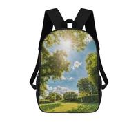 sinyumoney Sunlight Through The Trees Children's Backpacks School Backpack 3D Printed Backpack for Kids Travel Rucksacks Book Bags Kids School Bag 17inch