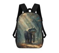 sinyumoney Sunlit Jungle Encounter Children's School Backpack 3D Printed for Kids Travel Rucksacks Book Bags Kids School Bag 17inch