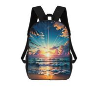 sinyumoney Sunset At Beach School Backpack Rucksack Casual Daypacks School Work Travel Bag for Men, Women & Teenage Boys 17inch