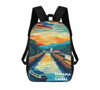 sinyumoney Sunset at Panama Canal Backpack School Bag Business Laptop Rucksack Bag Unisex Casual Daypack for Teenage Girls Boys Women Men 17inch