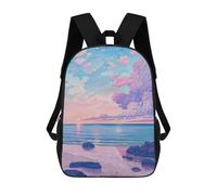 sinyumoney Sunset Beach School Backpack Water Resistant Computer Rucksack for Campus Outdoor Travel Sports 17inch