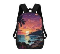 sinyumoney Sunset Beach Serenity Backpack School Bag Computer Rucksack for School/Work/Travel for Boys/Girls/Teenagers 17inch