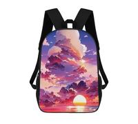 sinyumoney Sunset Clouds Over Ocean Backpack School Rucksack Casual Daypacks School Work Travel Bag for Camping Outdoor Adventures And Daily Travel 17inch