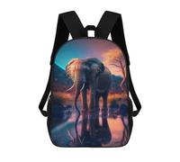 sinyumoney Sunset Elephant Children’s Backpack Girls Boys, Rucksack Bag, Daypack, Primary School, Perfect for Back to Kids School Or PE, Gifts And Travel 17inch